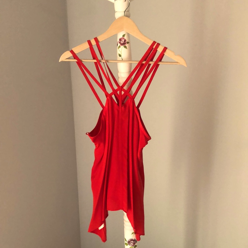 BCBG Maxazaria: Coral blouse